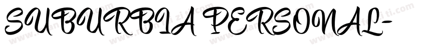 SUBURBIA PERSONAL字体转换